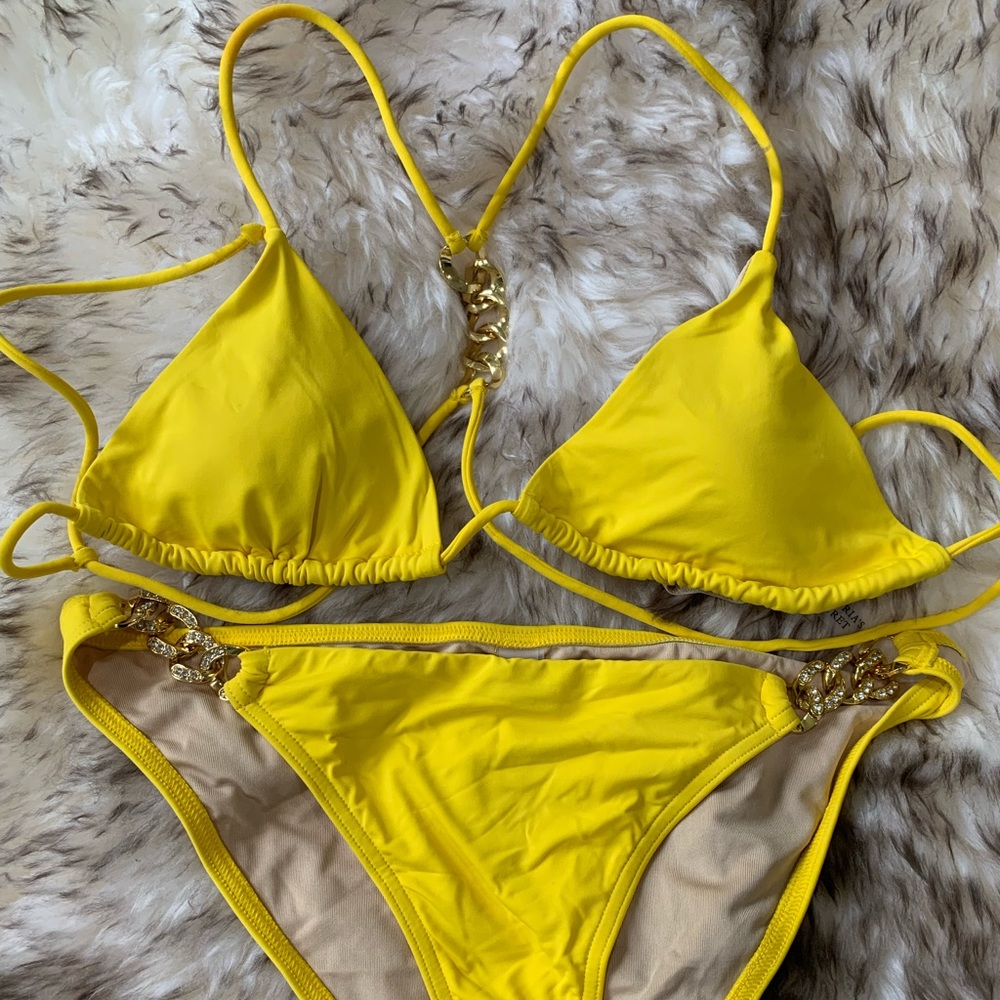 Sexy gold chain link bikini